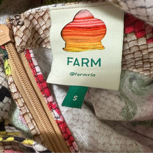 NWOT FARM Rio Womens Floral Open Crossed Back Strap Frills Romper - S - Picture 11 of 16